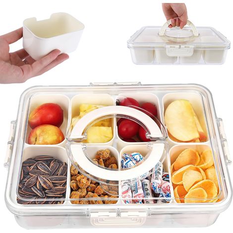 Snack Box Plateau à Collation avec Couvercle Boîte à Collations (1/5)