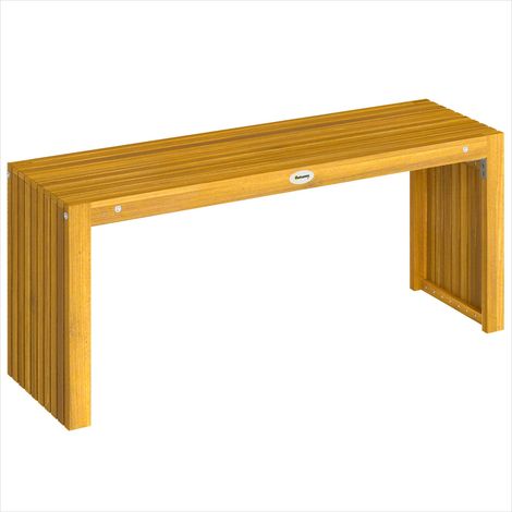 Banc de jardin en bois d'acacia massif 2 places avec lattes (1/5)