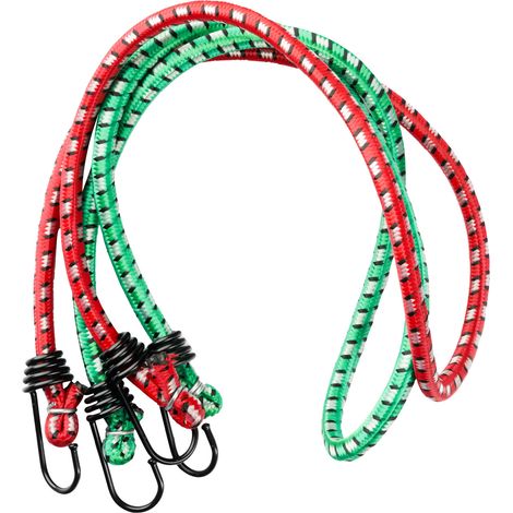Corde en caoutchouc avec crochet en acier, lot de 2, 10 x 1500 mm, Vorstahl (1/5)