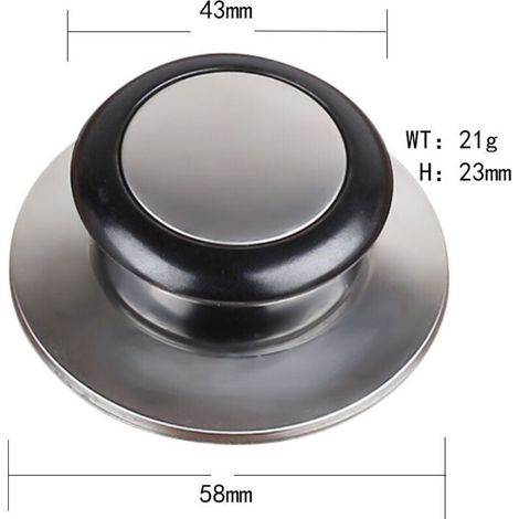 3 Pièces Bouton de Couvercle,Poignée Couvercle Casserole, Convient Pour Poignée de Couvercle en Verre, Couvercle de Casserole en Acier Inoxydable, Pour Les Ustensiles de Cuisine
