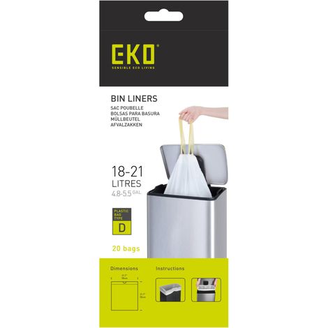 EKO Afvalzak Type D 18-21 Litre Rouleau avec 20 Afvalzakken (1/3)