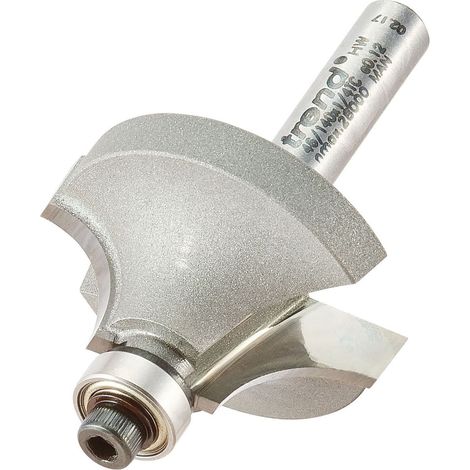 Trend 46/140x1/4 TCT Bearing-Guided Ovolo & Round Over Router Bit with 9.5mm Radius (1/5)
