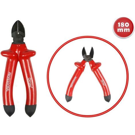 Trade Shop - Pinza Tronchese 180 Mm Tronchesina Con Impugnatura Isolante Per Elettricista -
