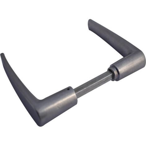 Quincadeco – Poignée double chantier 6 – Carré 6mm pour portes anciennes – Ouverture à gauche – Fabrication européenne – Poignée provisoire pour chantier