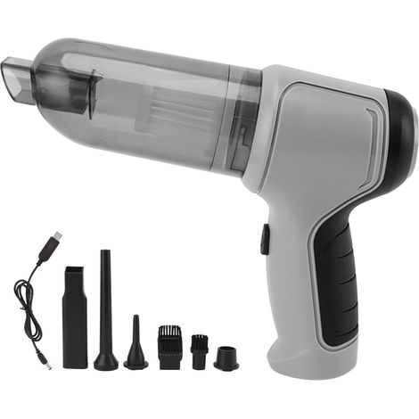 Aspirateur de voiture sans fil gris, aspirateur portatif puissant pour la maison, aspirateur portatif sans fil à double usage (1/5)