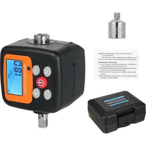 ENGC-30 Digital Display Counter with 1/2" to 1/4" Adapters, High Precision, 4 Backlit Units, Perfect for DIY and Home Repairs of Bicycles and Cars (1/5)