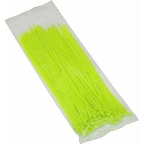 Collier de serrage plastique 250mm nylon 3,6mm attache serre câble universel vert (100 pcs)