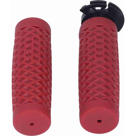 Poignées d'accélérateur en silicone de 22 mm pour guidon de moto, compatibles avec les scooters GY6 50cc, 80cc, 125cc et 150cc (rouge). (1/5)