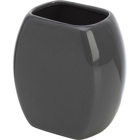 PORTASPAZZOLINO IN CERAMICA GRIGIO (1/2)