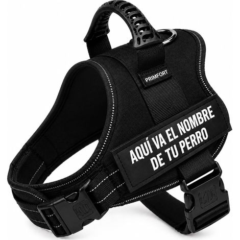 Arnés Táctico Personalizado para Perros Pequeños ajustable PRIMFORT, Negro Talla S 3–10 kg con el Nombre de tu Perro. Oferta exclusiva (1/4)