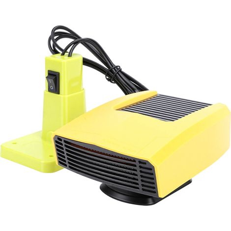 Chauffage d'appoint électrique 200 W avec thermostat, portable, pour voiture, dégivrage et désembuage, fonctionne sur piles, 2 réglages (1/5)