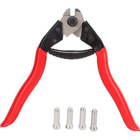 Pince coupante pour câbles de vélo, pince pour câbles de frein et de dérailleur, pince multifonctionnelle pour câbles intérieurs avec 4 embouts de protection. (1/5)