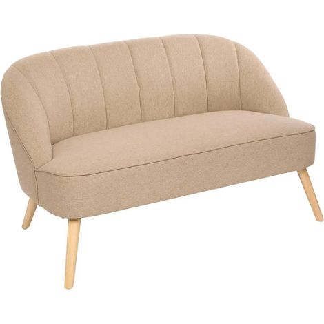 Canapé 2 Places "Naova" 126cm Beige (1/3)