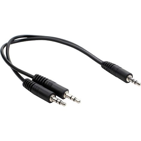 Câble répartiteur casque/microphone pour ordinateurs, adaptateur/convertisseur audio casque 3,5 mm, connecteur mâle 3,5 mm vers double mâle 3,5 mm. (1/5)