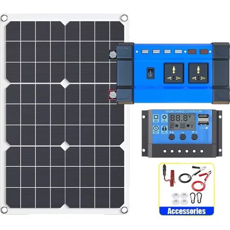 Solarstromsystem, 600W Hochleistungsmodul, 12V Controller, 6000W 220V (1/2)