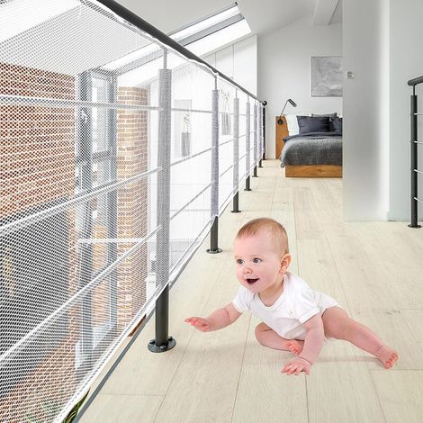 Safety Net for Stairs, Safety Net, Balcony Stair Safety Net, Stair Railing Net, Stair Net, Balcony Safety Net (1/5)