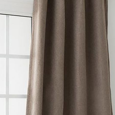Rideau obscurcissant et isolant à galon fronceur Taupe 140x260 cm (1/2)