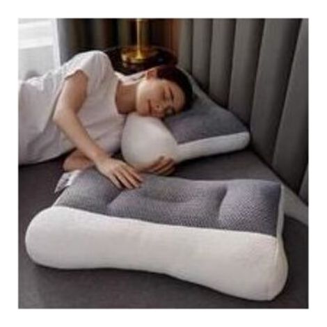Oreiller cervical ergonomique 40x60cm – Mousse à mémoire de forme – Hypoallergénique et respirant pour circulation d'air confortable (1/5)