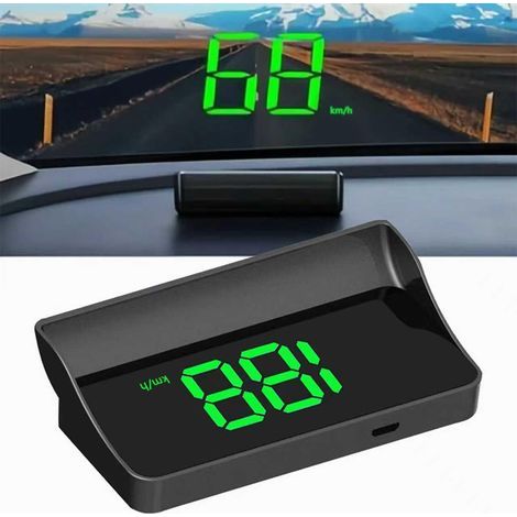 Affichage tête haute (HUD), compteur de vitesse GPS universel, compteur de vitesse numérique pour voiture et moto, installation facile (plug & play), projection sur pare-brise (1/5)