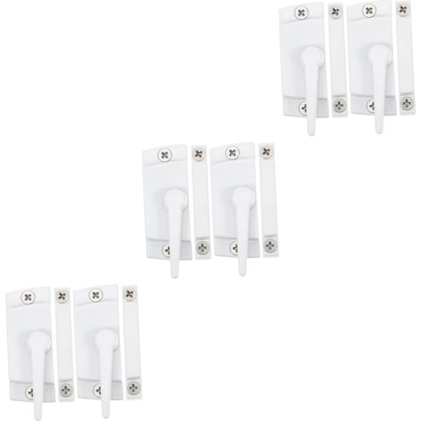 6ensembles Serrure à Sash Pour Fenêtres Et De Verrous De Sécurité Pour Fenêtres Coulissantes Facile à Installer Et Accessoire De Remplacement