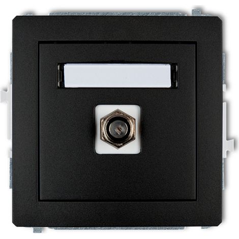 Connecteur d'antenne simple Deco type F (SAT) nickelé noir mat 12DGF-1