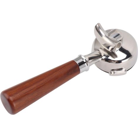58-mm-Kaffeefilter mit 2 Ausläufen, feinem Sieb, Edelstahl, Holzgriff, abnehmbar, Zubehör für NOWWA A1, Siam Rosewood (1/5)