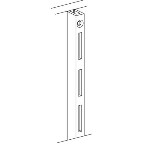 Profil E aluminium finition argent longueur 2975 mm - en applique ou encastrable pour crémaillères murales - SOFADI