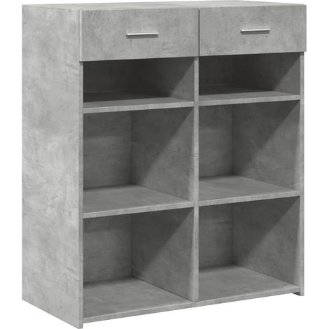 Credenza buffet cassettiera mobile contenitore organizer cucina soggiorno soggiorno 80 x 42,5 x 93 cm derivati del legno grigio 020032108