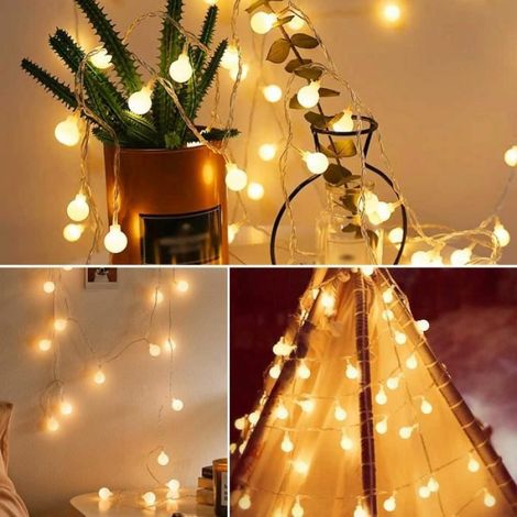 GUIRLANDE LUMINEUSE INTERIEURE Fulighture 5M Guirlande Lumineuse,Guirlande Lumineuse Boules,40 Petites Boule &Eacutetanche IP65172 (1/4)