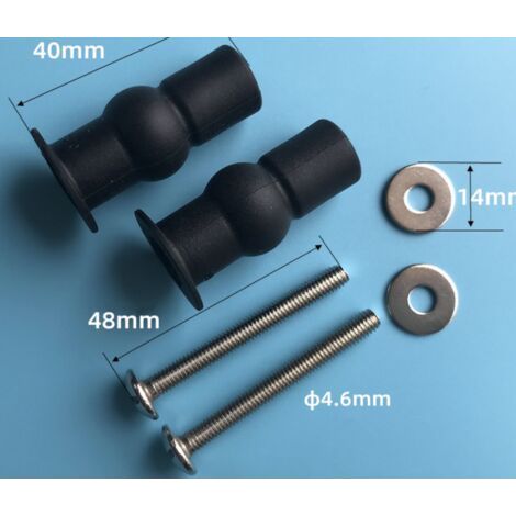 4 Pièces Abattant WC Fixations Charnières, Vis de fixation abattant wc pour Lunette Toilette Ensemble, 4 Pièces de Rechange pour Couvercle de Toilette (1/4)