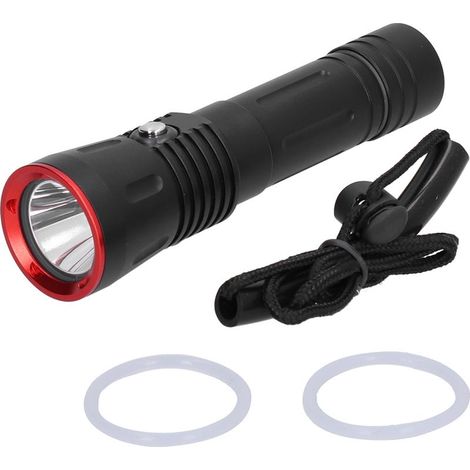 lampe de poche-Lampe de Plongée Professionnelle 3000LM IP68 avec LED SST40 et Mode SOS - 18650/21700 (1/4)