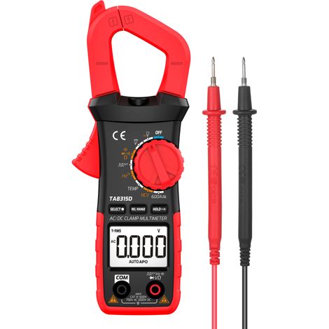 Multimètre à pince numérique TASI TA8315D, testeur professionnel, multimètre RMS, mini testeur multifonctionnel, ohmmètre, NCV, voltmètre CC/CA (1/5)