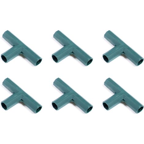 Lot de 12 raccords pour arceau de jardin 16 mm en plastique PP vert pour serre, tonnelle, tuteurs plantes grimpantes concombre clématite raisin (1/2)