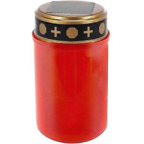 Bougie funéraire pour cimetière, lampes solaires funéraires LED avec éclairage, éclairage de tombe, différentes caractéristiques du vent (1/5)