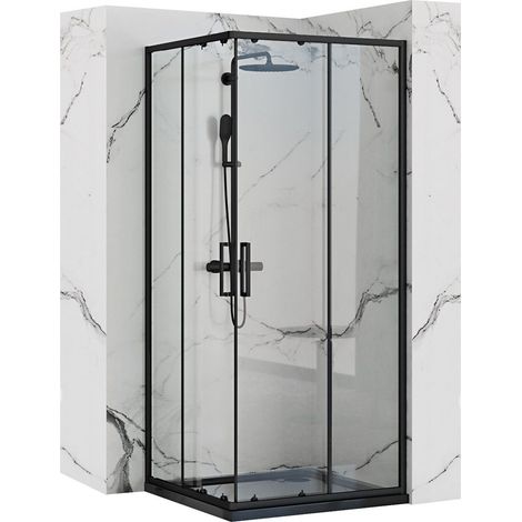 CABINA DOCCIA REA PUNTO BLACK 90X90