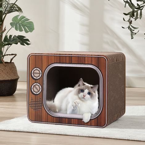 TV Shape Cat Scratcher House Bed (1/5)