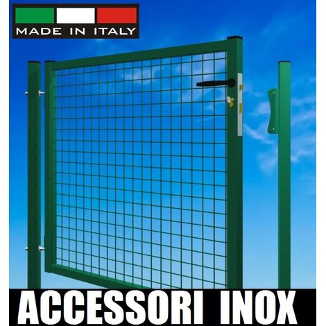 Cancello Garden - con Rete Saldata 50X50X4 mm - Telaio 35/40 mm - Dimensione: cm100X125h - Peso 26 kg - Colore:Verde
