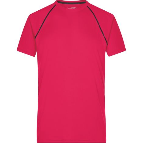 James & Nicholson Funktions-Shirt Herren JN496 Gr. 2XL bright-pink/titan (1/4)