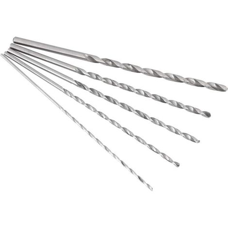 Outil de foret hélicodal à tige droite en acier extra long à grande vitesse 2-5mm pour le bois (1/5)