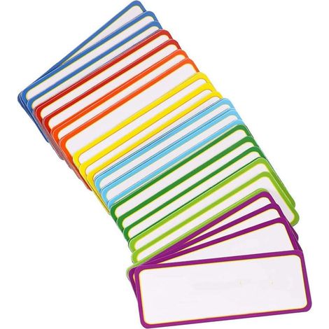 Confezione da 54 magneti per lavagna bianca, 9 colori - 29 x 79 mm - Magneti scrivibili (1/5)