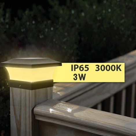 Projecteur de colonne solaire IP65 étanche pour jardin, mur extérieur, clôture, éclairage cour et espaces publics (1/5)