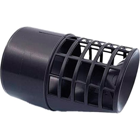 Rejilla de salida de humos antigoteo D.80 mm en plástico negro
