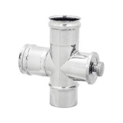 RACCORDO A T 90° CON ISPEZIONE INOX 304 Misura: Diam. 80