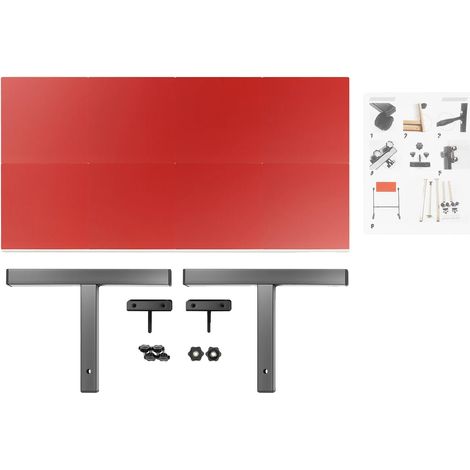 Table de Tennis de Table, Design Réglable, Entraînement Pratique, Rouge (1/2)