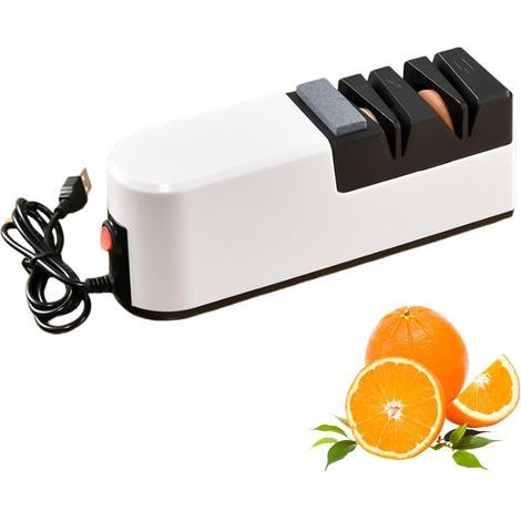 Aiguiseur de couteaux - Aiguiseur de couteaux de cuisine multifonctionnel - Électrique 4 fentes (1/5)