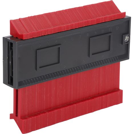 Duplicateur de contours avec verrouillage - Outil de mesure de formes irrégulières - Accessoire menuiserie Rouge 127mm (1/5)