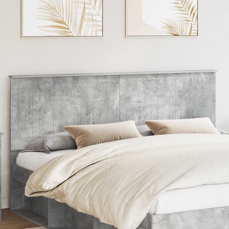 Tête de lit-Panneau de lit Gris béton 180 cm Bois d'ingénierie 882158 (1/5)