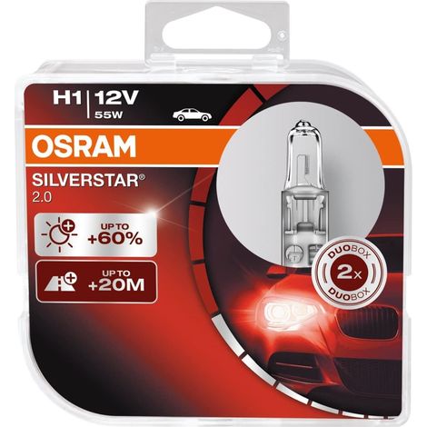2x Glühlampe H1 55W 12V SilverStar 2.0 DuoBox (1/2)