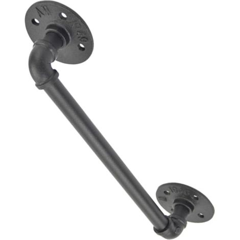 Poignée de Porte de Grange en Fer Forgé Classique Longueur 12 CM Finition Acier Noir Poignée de Garage Confortable pour Porte de Grenier Usage Intérieur Quincaillerie (1/5)
