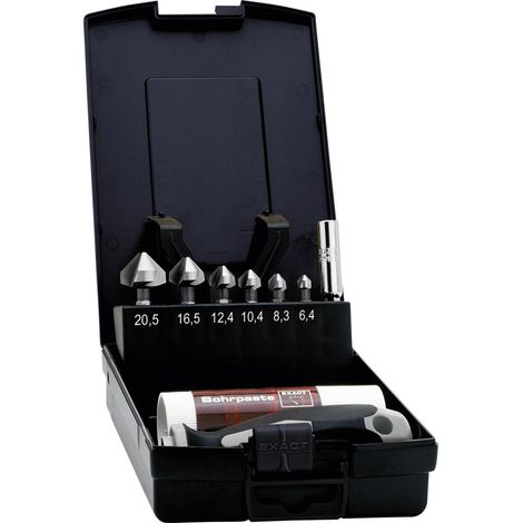 Exact 1605649 Kegelsenker-Set 8teilig 6.3 mm, 8.3 mm, 10.4 mm, 12.4 mm, 16.5 mm, 20.5 mm HSS 1/4" (1/3)